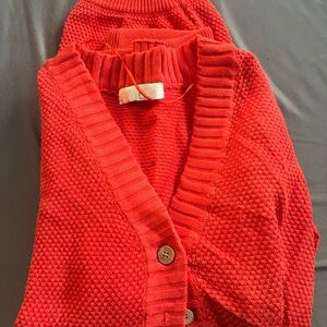Free People Hailee Cardi Set in Persimmon Size Small